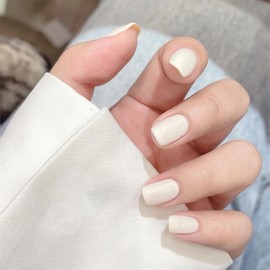 XUZOO Nail Tip, 3D Fashionable, Popular, 3D Nail Tip, Bridal Nail Tip, Wedding False Nail, Gel Nail Seal, Cute, Long, Short, Nail Tip for Hands, Nail Tool, Double Sided Tape, 24 Pieces (White, 12