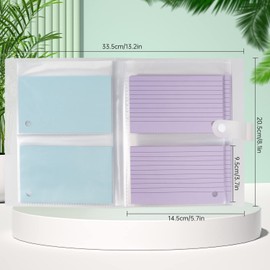 SIYOMG 3 x 5 Inch Index Card Holder, 2 Pack Clear Plastic Organizer Pouches Book Binder, Flash Cards Jewelry Photo Storage Protector Sleeves, Collection Book with Pockets for Home Classroom Office