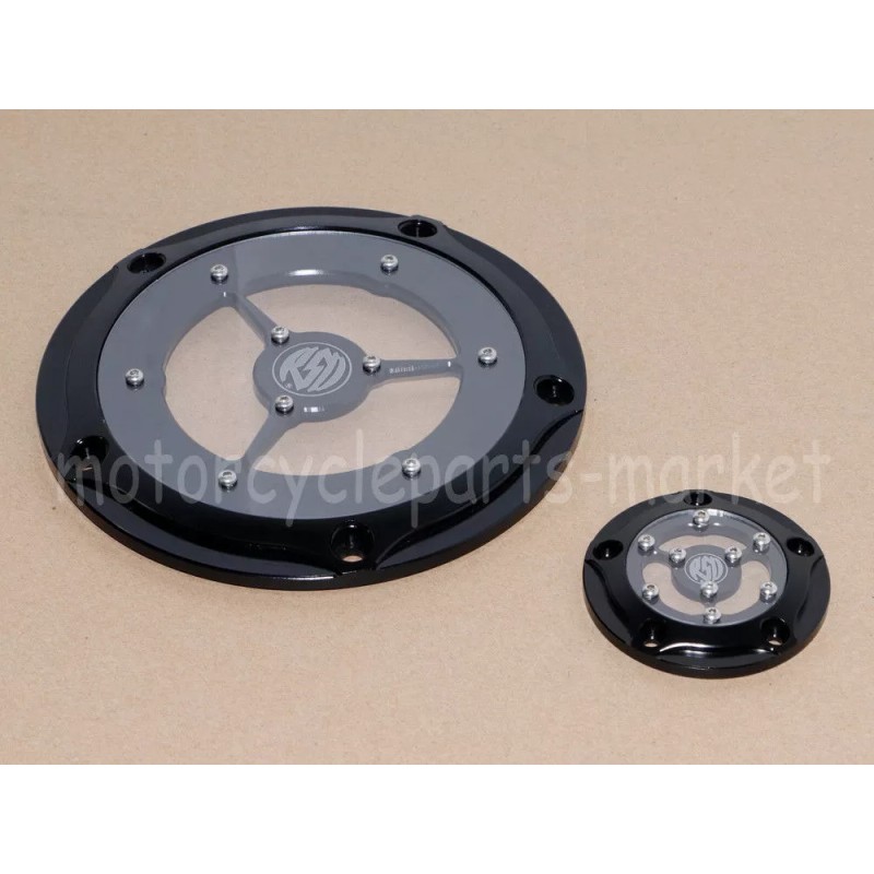 Unbraned RSD Clear Derby Timer Covers for Harley Touring Street