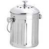 Eddingtons Mini Tabletop Compost Pail/Tea Bag Bin-Stainless Steel, 2.25 Litre,