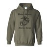 zerogravitee United States Marine Corps Adult Hooded Sweatshirt-Military Green (black