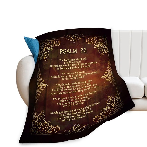 Psalm 23 Blanket Psalm 23 Throw Blanket Christian Scriptures Decor