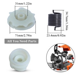 Haishine Recoil Starter Pulley Spring Hub for Husqvarna 137 142 235 235E 236 236E 240 Chainsaw Spare Parts