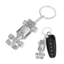 Suvnie F1 Race Car Keychain, Party Favor Auto Keyring Racing Model Gift for Father Husband Boyfriend, Metal Key Fob Holder (Hollow)