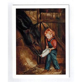 Girl Feeding Horse Notecard Set - 12 Note Cards by Ruth Maystead