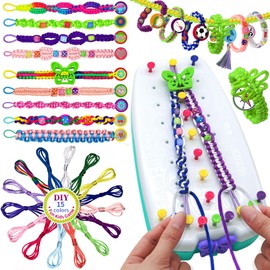 Coiinala Friendship Bracelet Making Kit for Girls, DIY Bracelets Maker Jewelry String Braiding Set Toys - Best Gifts Ideas Arts and Crafts String Maker for Kids Age 7 8 9 10 11 12 Year Old, Blue