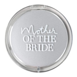 About Face Designs Mother of The Bride Compact Mirror, Silver