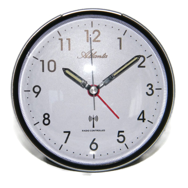 Atlanta 1828-7 Funkwecker Wecker Kunststoff Analog Licht Alarm schwarz