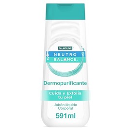 Palmolive Neutro Balance Jabón Líquido Corporal Dermo Purificante 591 mL  Humecta Y Exfolia Tu Piel, Fórmula Con Tecnología Humectante                