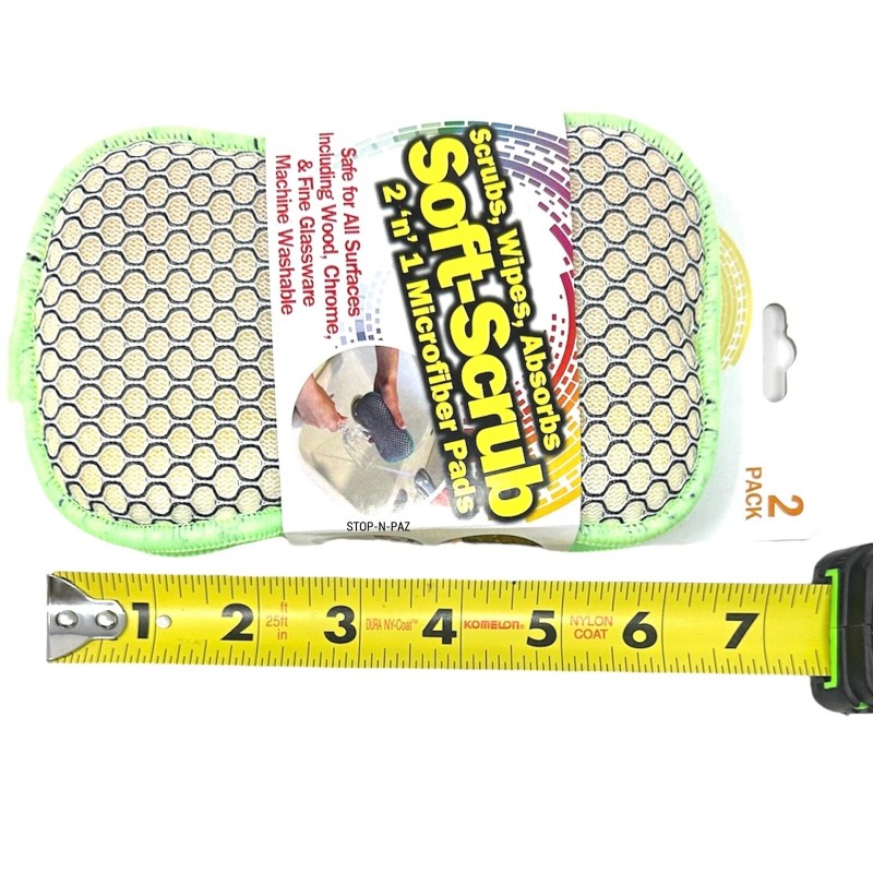 A&H Soft Scrub Microfiber Scrub n Wipe Cleaning Sponge Pads