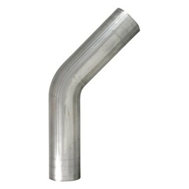 2" OD Verocious 45 Deg. 304 Stainless Steel Mandrel Bend, 16 Gauge - 2" Radius, 6" Legs
