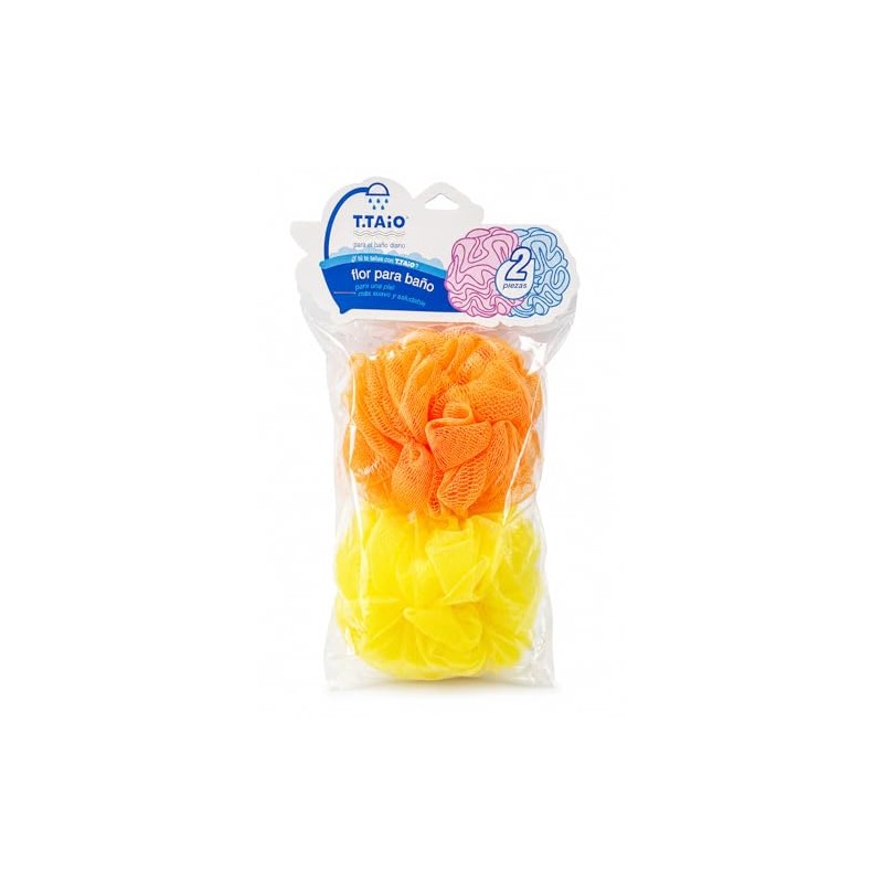 Pack Piezas Borlas Exfoliantes Baño Taio Limpieza Corporal