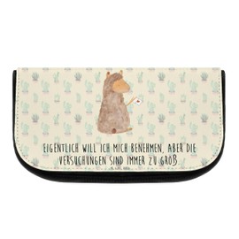 Parent-New - Mr. & Mrs. Panda Cosmetic Bag Alpaca Flag, Green, Hand drawn