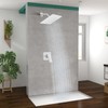 Heyalan 8 Inch Shower Head and Handle Set Square Shower