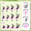 D-Curly 초보자를 위한 D-Curly 클러스터 속눈썹 연장 480Pcs 볼륨 DIY