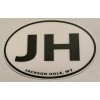 Jackson Hole Wyoming OVAL Vinyl Decal Sticker