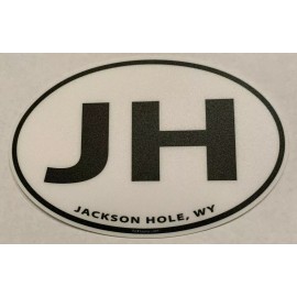 Jackson Hole Wyoming OVAL Vinyl Decal Sticker