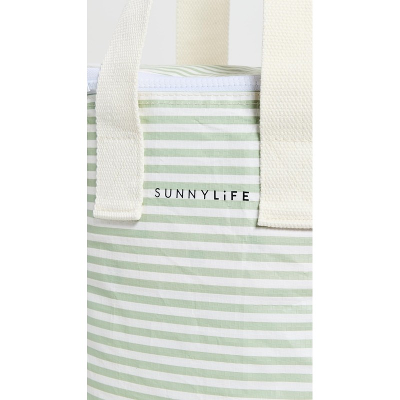SunnyLife Women's Light Cooler Drinks Bag, Sage Stripe, One size