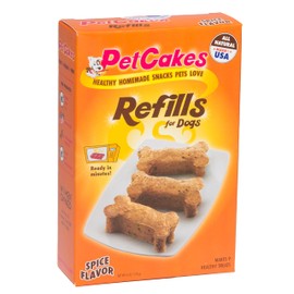 PetCakes Treat Mix Refills for Dogs - Make Healthy Cakes, Cookies, and Cupcakes - Includes 3 (2oz.) Pouches, Pumpkin Spice Flavor - Net Wt. 6oz