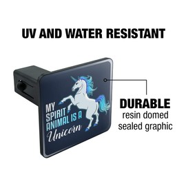 GRAPHICS & MORE My Spirit Animal is a Unicorn Tow Trailer Hitch Cover Plug Insert 1 1/4 inch (1.25")
