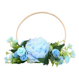 Decorative Garland Indoor Ceiling Decoration Garland Bride and Bridesmaid Portable Garland Simulation Silk Flower Garland5643 Light Blue
