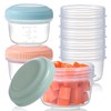 [8 Pack] 4 oz Small Containers with Lids, Reusable Plastic