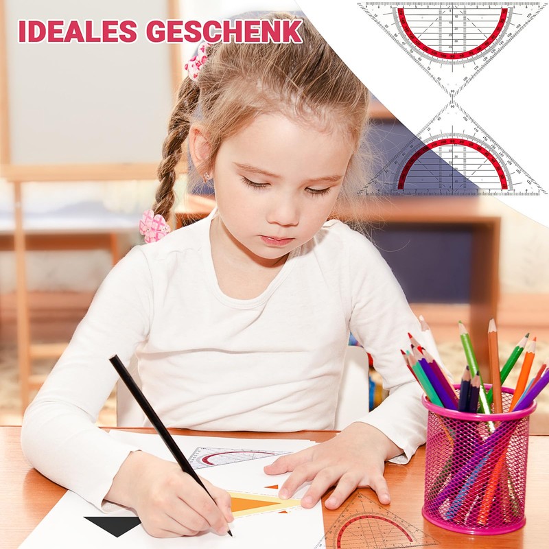 Geometry Triangle, Set of 4 Set Square Primary School, 180