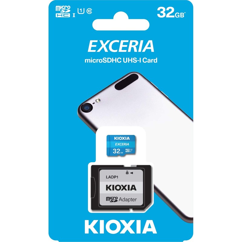 Kioxia 32GB MicroSD Exceria Flash Memory Card with Adapter U1
