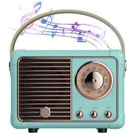 Retro Bluetooth Speaker, Retro Decor,Portable Vintage Wireless Bluetooth Speakers, Cute Old Fashion Style for Kitchen Desk Bedrooms Office Party Outdoor Kawaii Accessories iOS Android Smartphone