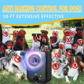 Dog STOP Bark Silencer Anti Barking Device Ultrasonic Dog Barking Deterrent Bark Box Indoor Outdoor Neighbors 50 Ft 3 Modes Dog Barking Behavior Training Safe Silencer Dog Barking Control Device