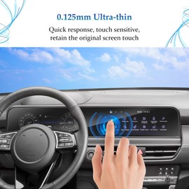 SKTU 2Pcs for 2024 2025 2026 Kia Seltos Screen Protector for 2024 2025 2026 Kia Seltos (S,EX,X-Line,SX) Screen Protector 2024 2025 2026 Seltos Navigation Display 2024 2025 2026 Seltos Accessories [High Clarity Anti-Scratch&Glare]