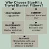 BlueHills Premium Soft 2-Pack Travel Blanket Pillows Airplane Large Plane