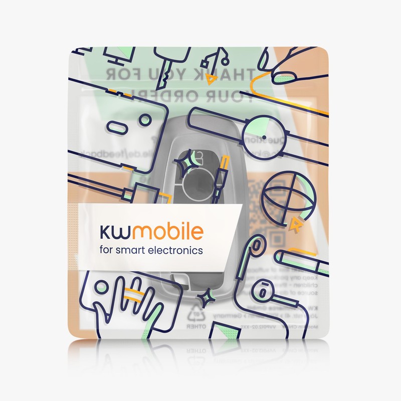 kwmobile Key Cover Compatible with Ford 2 Button Car Key