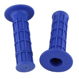 Motorcycle Hand Grips, 7/8 Inch 22 mm Universal Non-Slip Rubber Grips Motorcycle Handlebar Grips Motocross Grip for Motorcycle Scooter Quad Cruiser Off-Road (Blue)