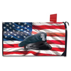 Briarwood Lane Police Hat Magnetic Mailbox Cover Patriotic Policeman Standard