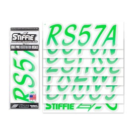 Stiffie Whipline Green/Silver 3" DOT Decal Kit Registration Numbers Vinyl Lettering Semi Truck Tractor Trailer Decals