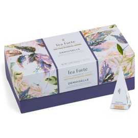 Tea Forte Assorted Black Tea Presentation Box Tea Gift Set Sampler, 20 Count, 2 of Each Variety Individually Wrapped Handcrafted Pyramid Infuser Bags