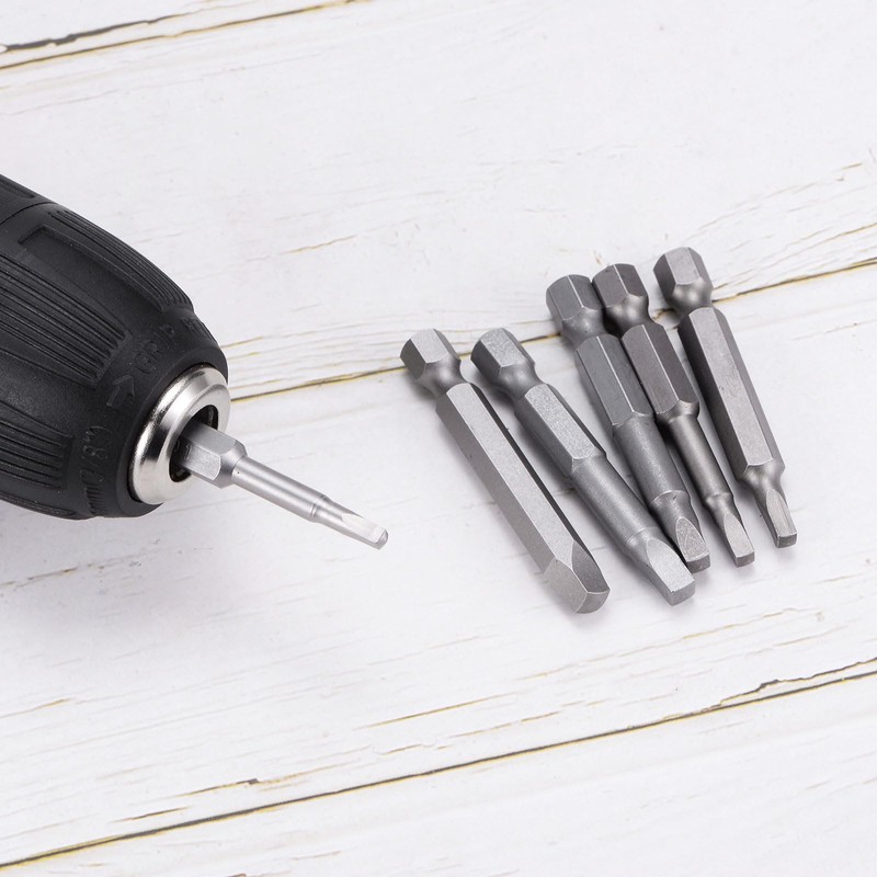 sourcing map 2pcs SQ2 Square Screwdriver Bit 1/4" Hex Shank
