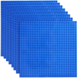 HUIZDQ 8 Pack Classic Baseplates Building Plates for Building Bricks 100% Compatible with All Major Brands-Baseplate, 10" x 10", Multicolored