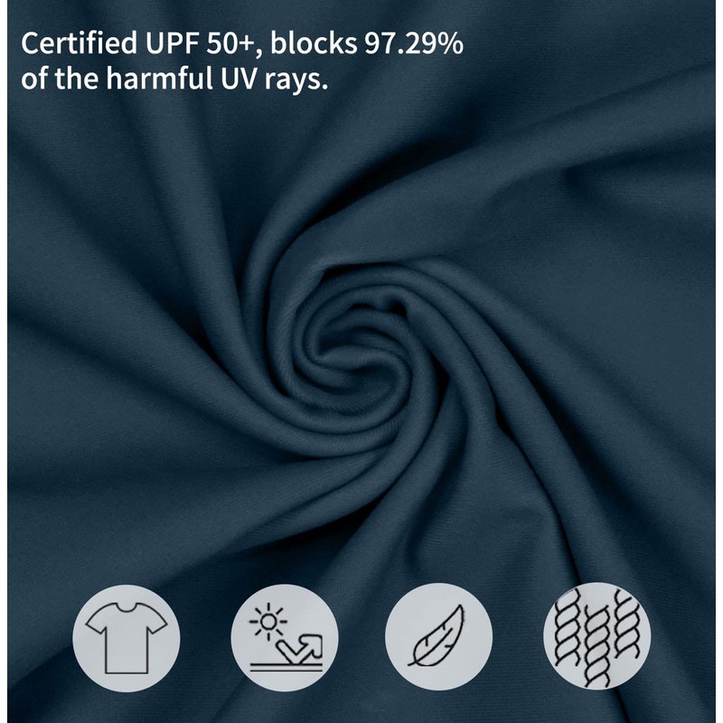 BesserBay Camiseta de natación unisex con capucha UPF 50+ para