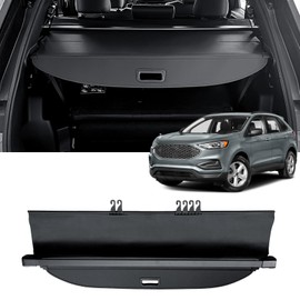 AUXKO Retractable Cargo Cover for Ford Edge 2024-2015, Trunk Cargo Cover Luggage Security Shade Cover for 2024 2023 2022 Ford Edge Shielding Shade Anti-Peeping Luggage Privacy Screen, Carbon Fiber
