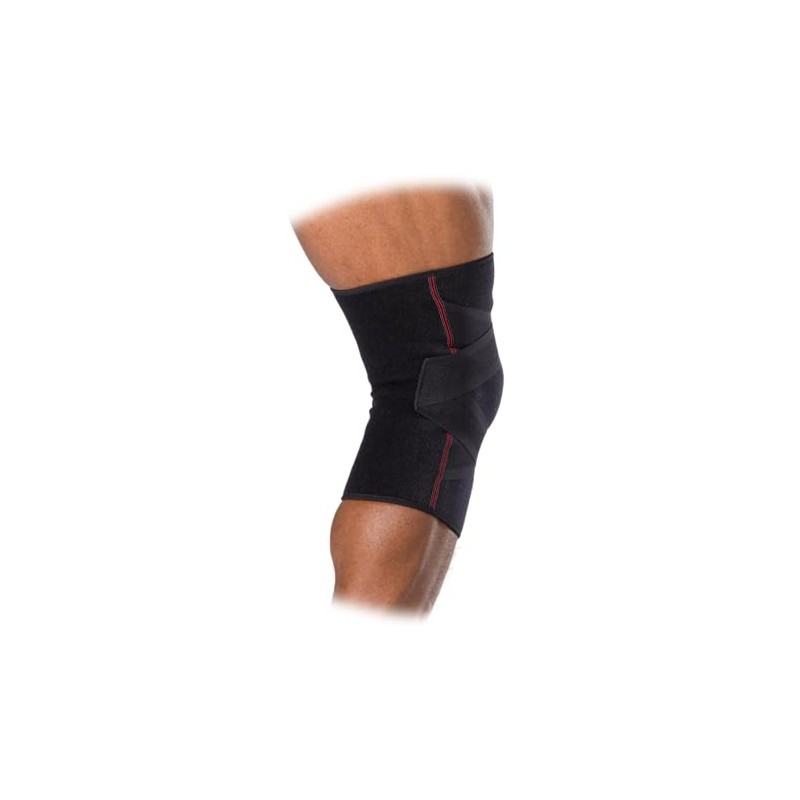 McDavid Black Cross Compression Knee Brace L