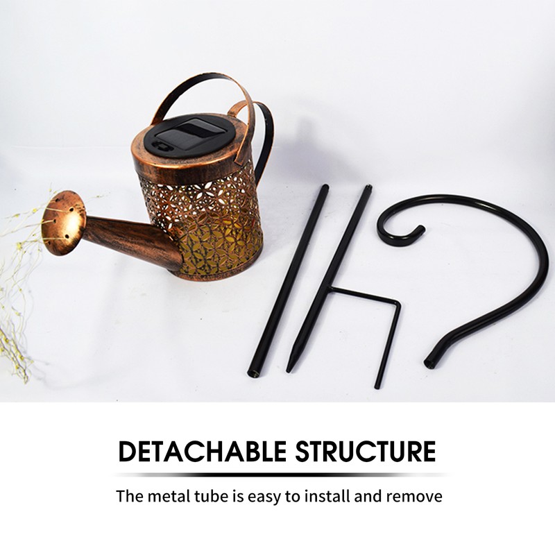Watering Can Lights Metal Solar Stakes Lights LED Solar Landscape