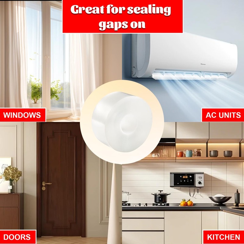 PackYard Transparent Window Weather Sealing Tape 2 Inch x 66