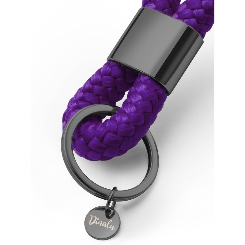 Dinalu Key Pendant Made of Sailing Rope with Black Metal,