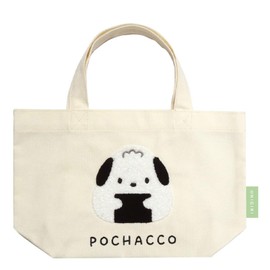 Kei Company Sanrio Characters (Onigiri Series) Canvas Mini Tote (Sagara Embroidery) Pochacco SAON-HMS-PC H 7.5 x W 11.8 x D 3.9 inches (19 x 30 x 10 cm)