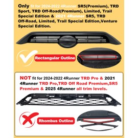 OKLSG Front Bumper LED Grill Lights for 2024 2023 2022 2021 4Runner Accessories Raptor Marker Lights Bars fit SR5 TRD Sport TRD Off Road Limited OEM Grille(White)