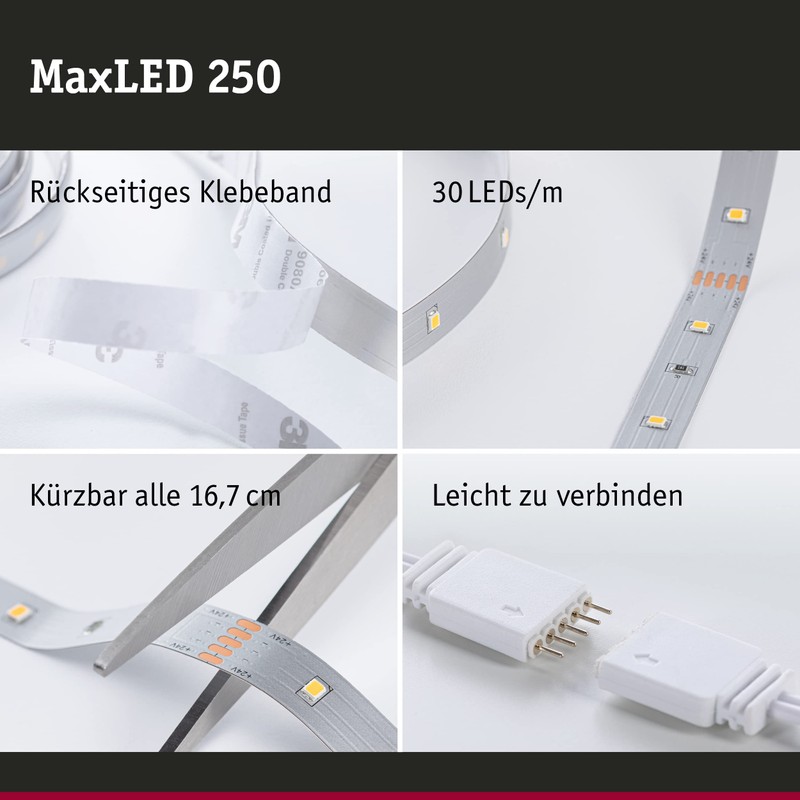 Paulmann 79852 LED Strip MaxLED 250 Basic Set Warm White