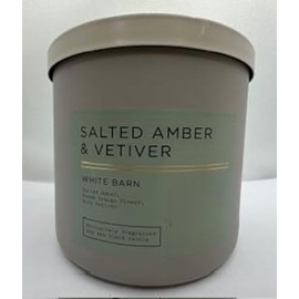 Generic Salted Amber & Vetiver 14.5 Ounce 3 Wick Candle, Green