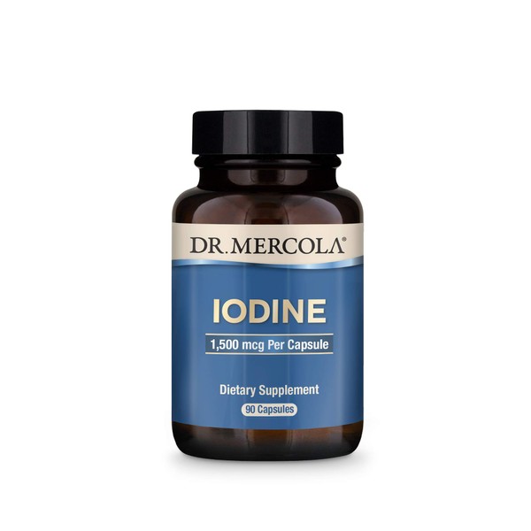 Dr. Mercola, Iodine, 90 Servings (90 Capsules), Helps Support Bone and Brain Health, Helps Support Energy Levels, Non GMO, Soy Free, Gluten Free